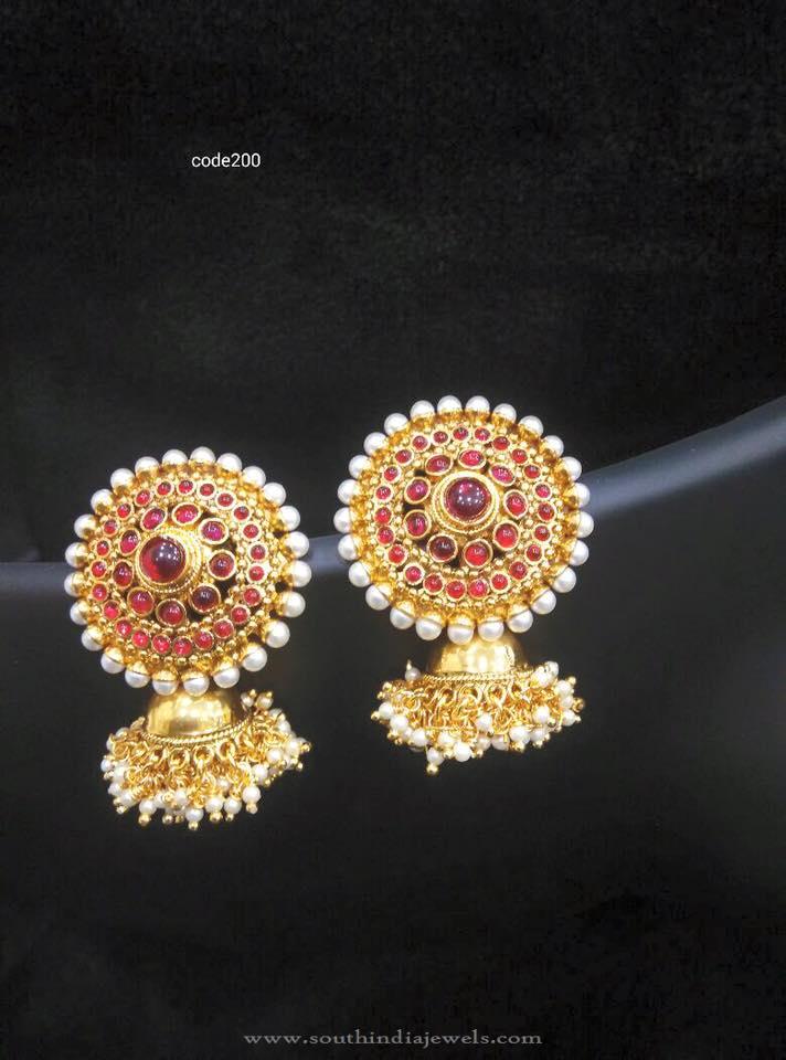 Antique Ruby Pearl Jhumka from Amore