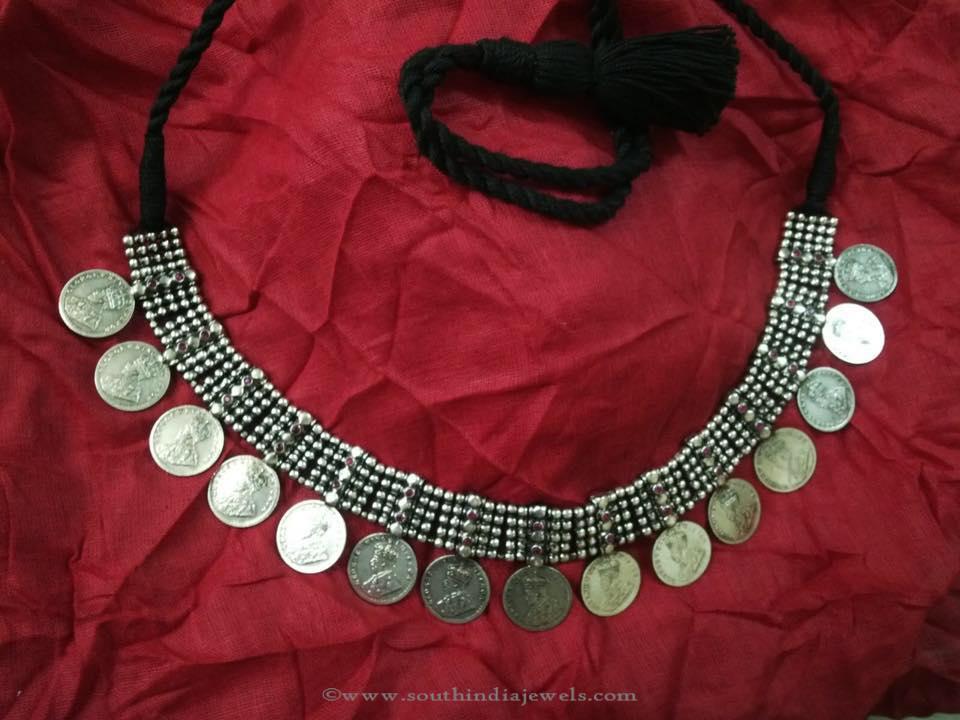 Silver Coin Necklace Design From Elegance
