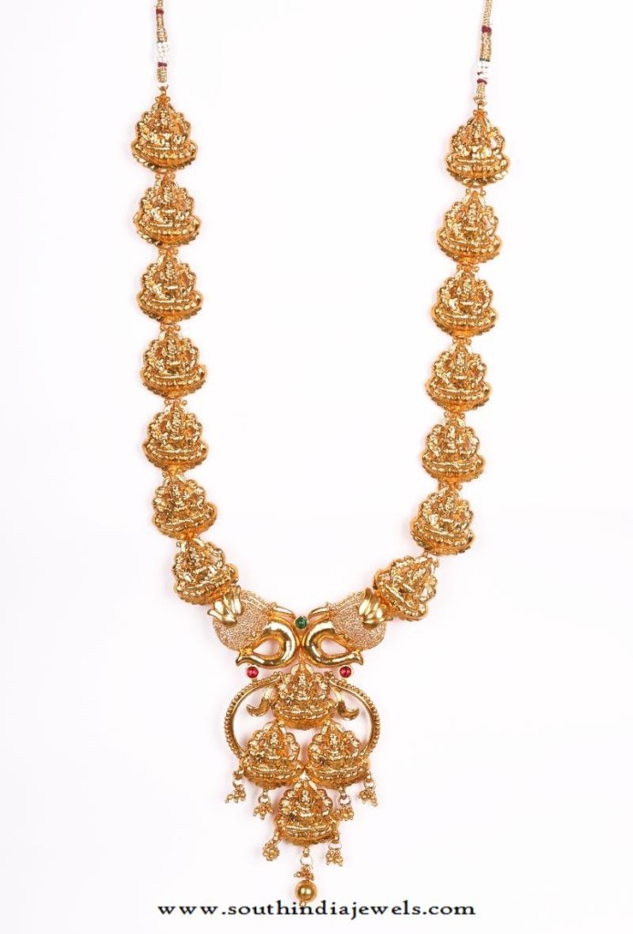 Gold Plated Long Temple Necklace from Tjori