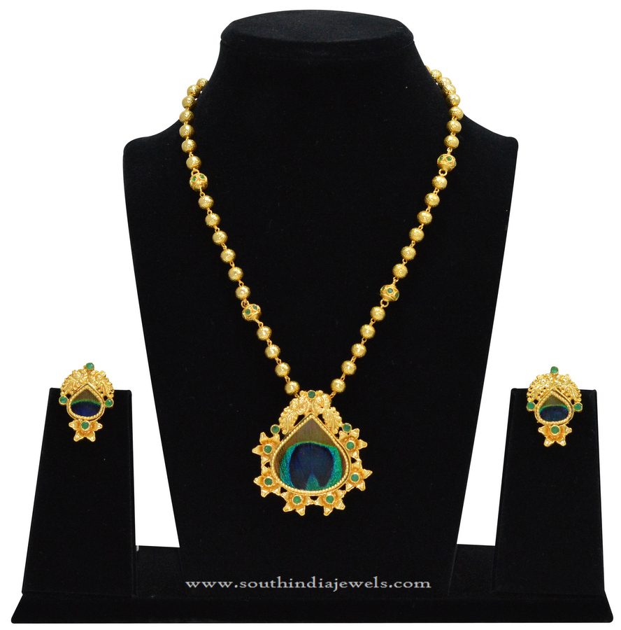 Gold Plated Chain with Fancy Pendant 