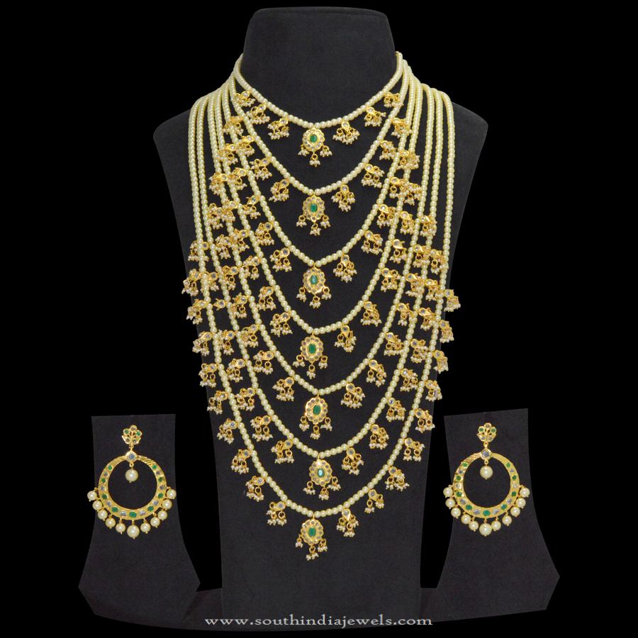 One Gram Gold Satlada Pearl Necklace