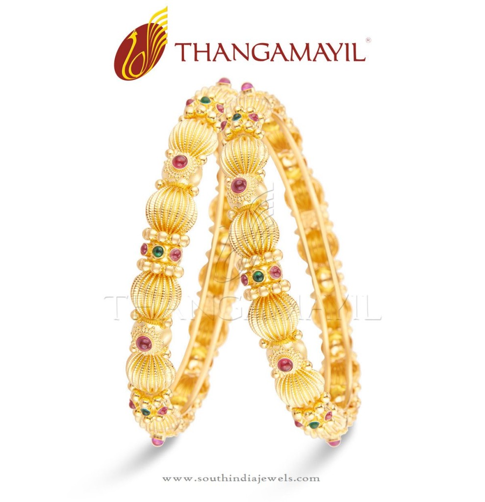 Gold Bangles from Thangamayil Jewellery