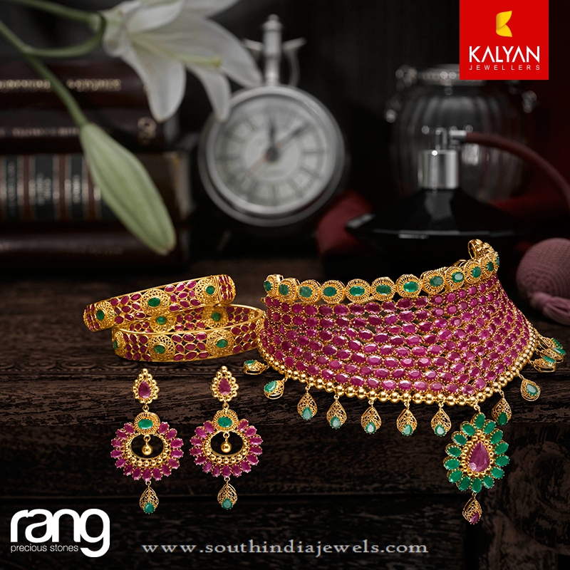 Ruby Choker Necklace set from Kalayan Jewellers