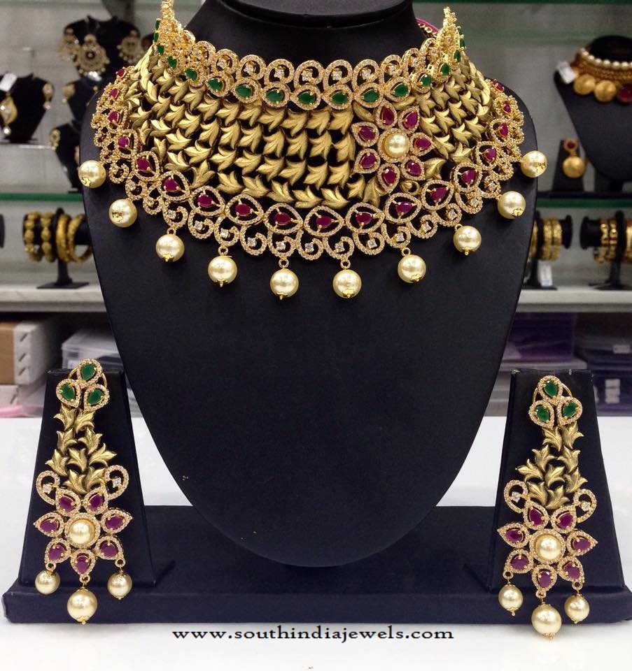 Gold Plated Designer Choker From Swarnakshi