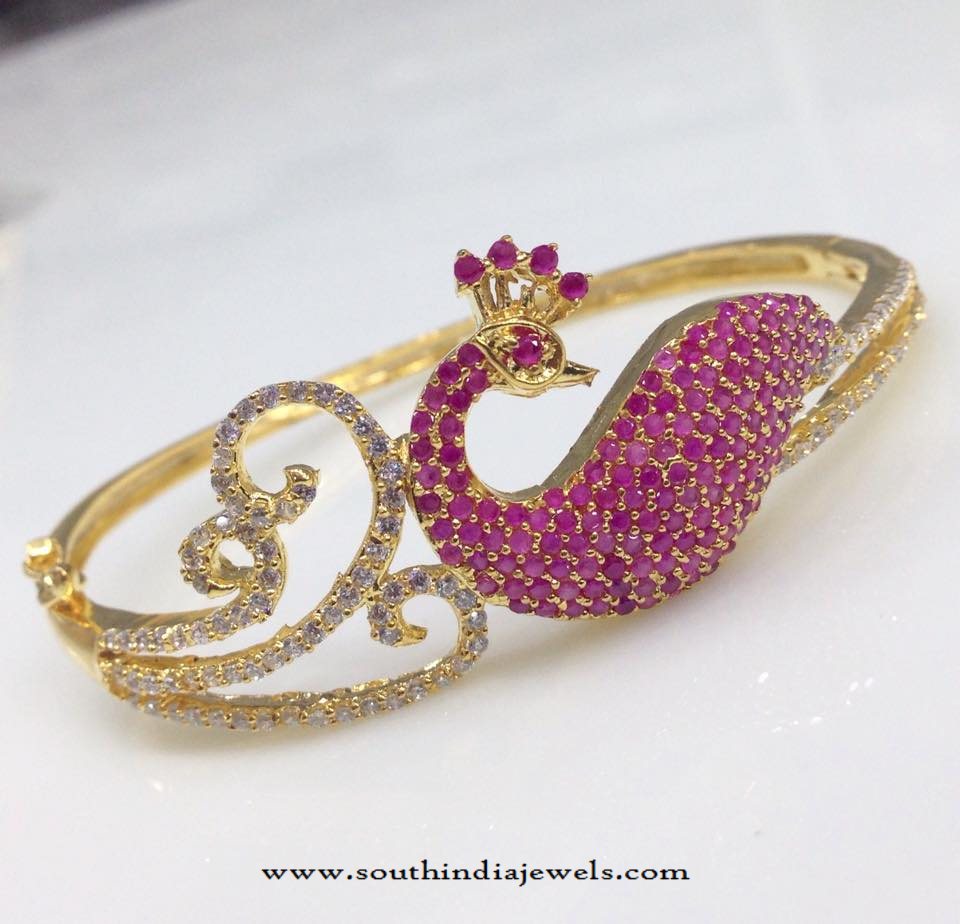 Gold Plated Stone Bracelet Bangle