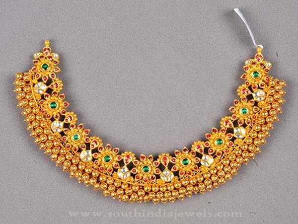Heavy Antique Gold Choker Necklace from Bombay Jewellers