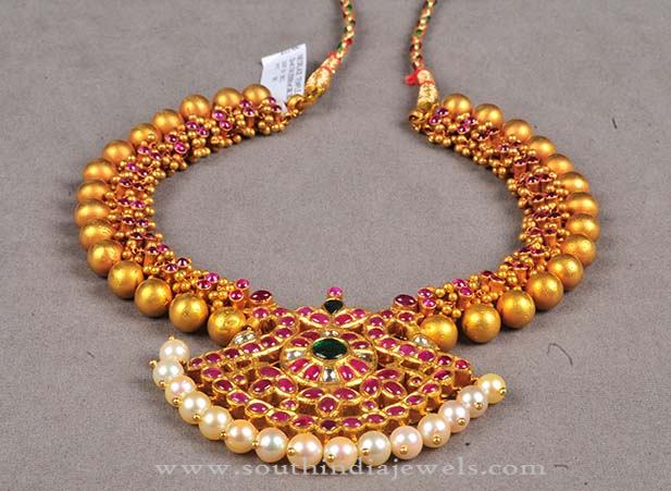 Latest Model Gold Antique Necklace 2016