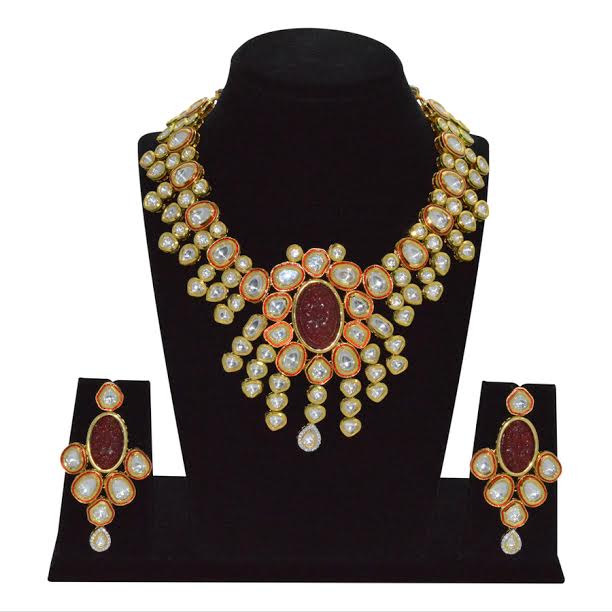 One Gram Gold Kundan Necklace Design