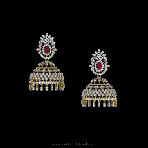 Beautiful Indian Diamond Jhumka Design