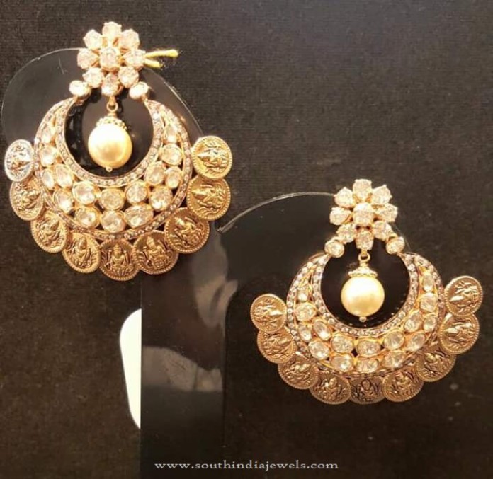22K Gold Coin Earrings ~ South India Jewels