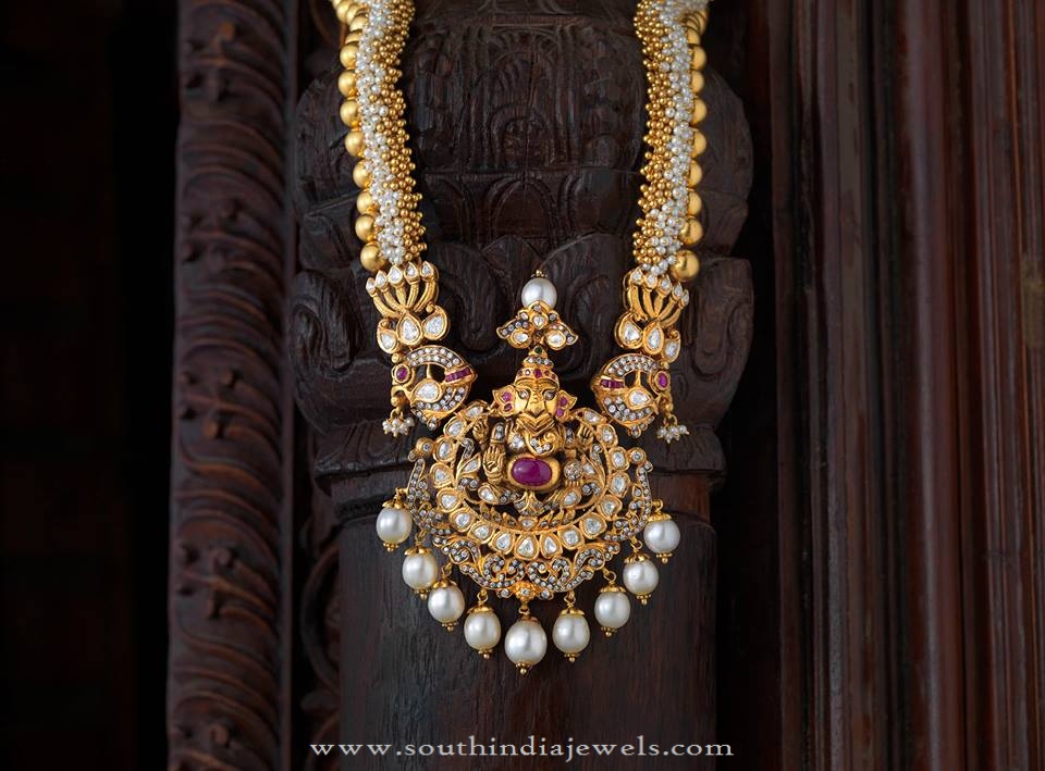 Traditional Antique Jewellery Long Necklace Design