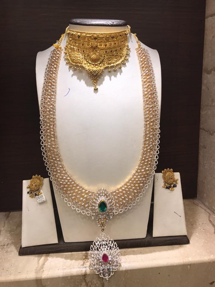 Gold CZ Stone Bridal Jewellery