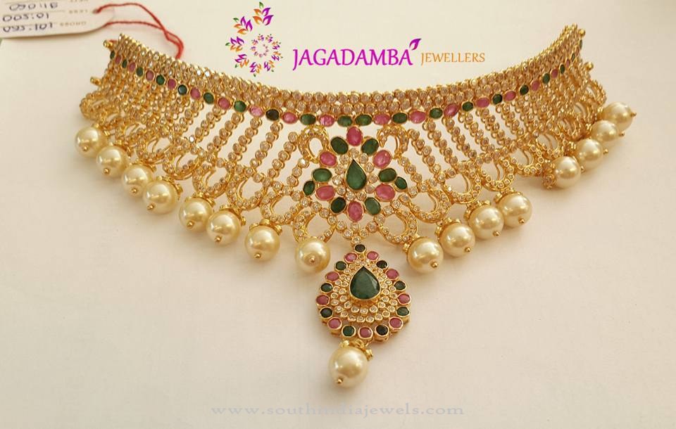 New Gold Choker Model from Jagadamba Jewellers