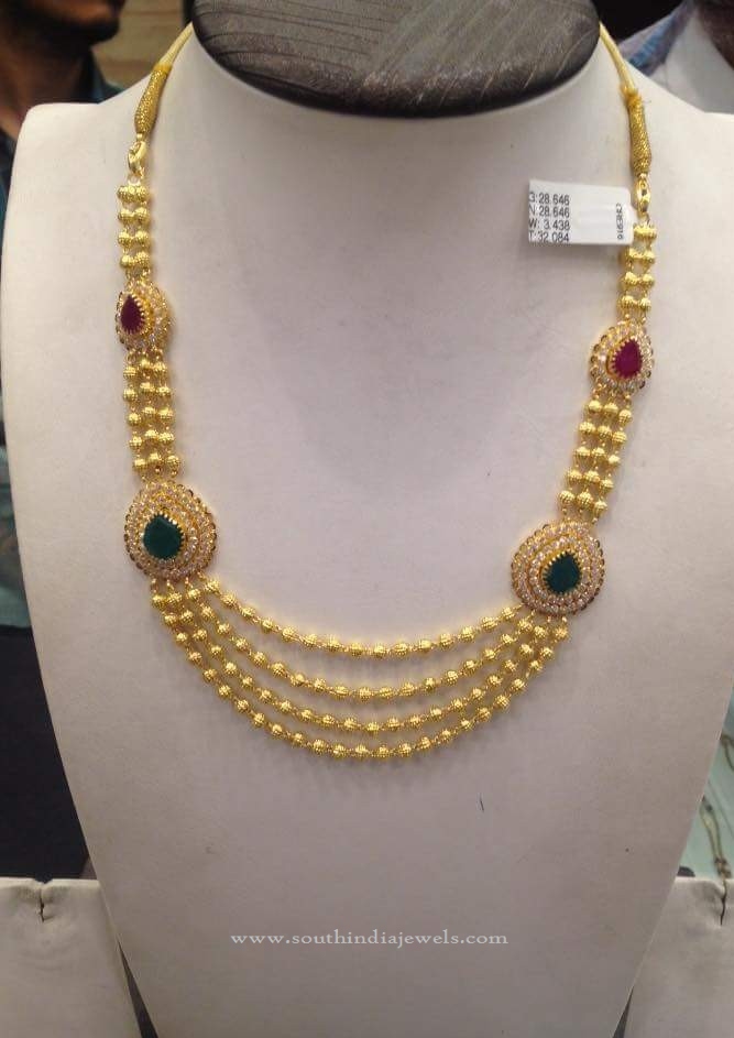 Gold Balls Necklace Designs 