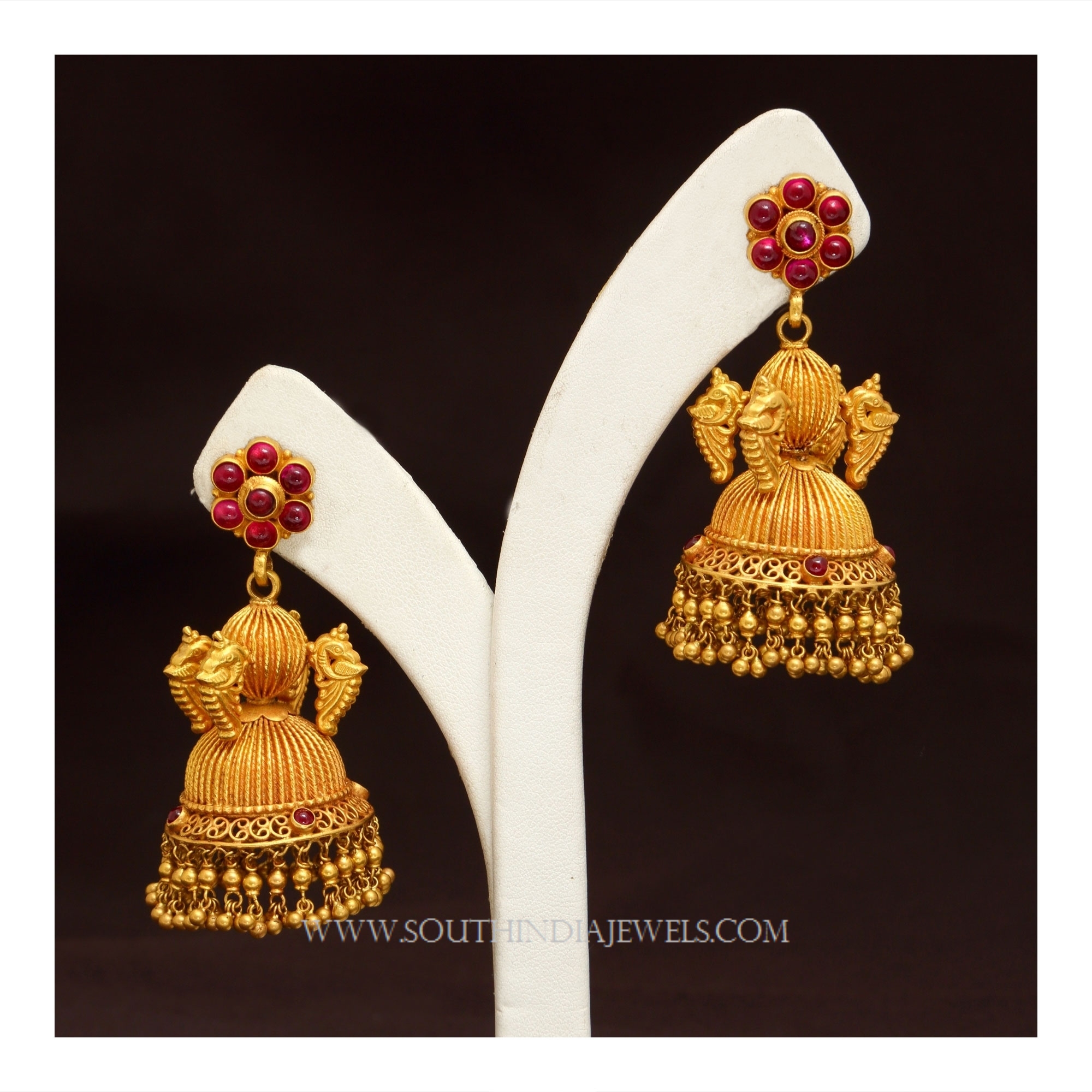 Gold jhumkas clearance designs with price