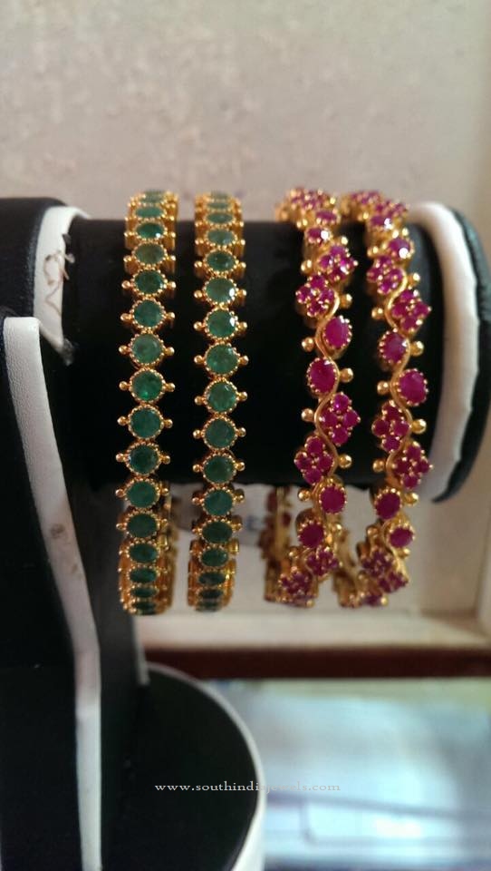 Gold Stone Bangle Collection