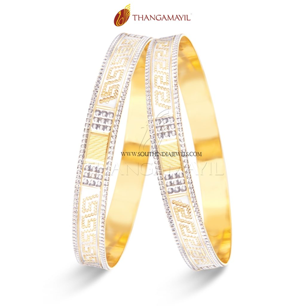 22K Gold Desigenr Bangles From Thangamayil