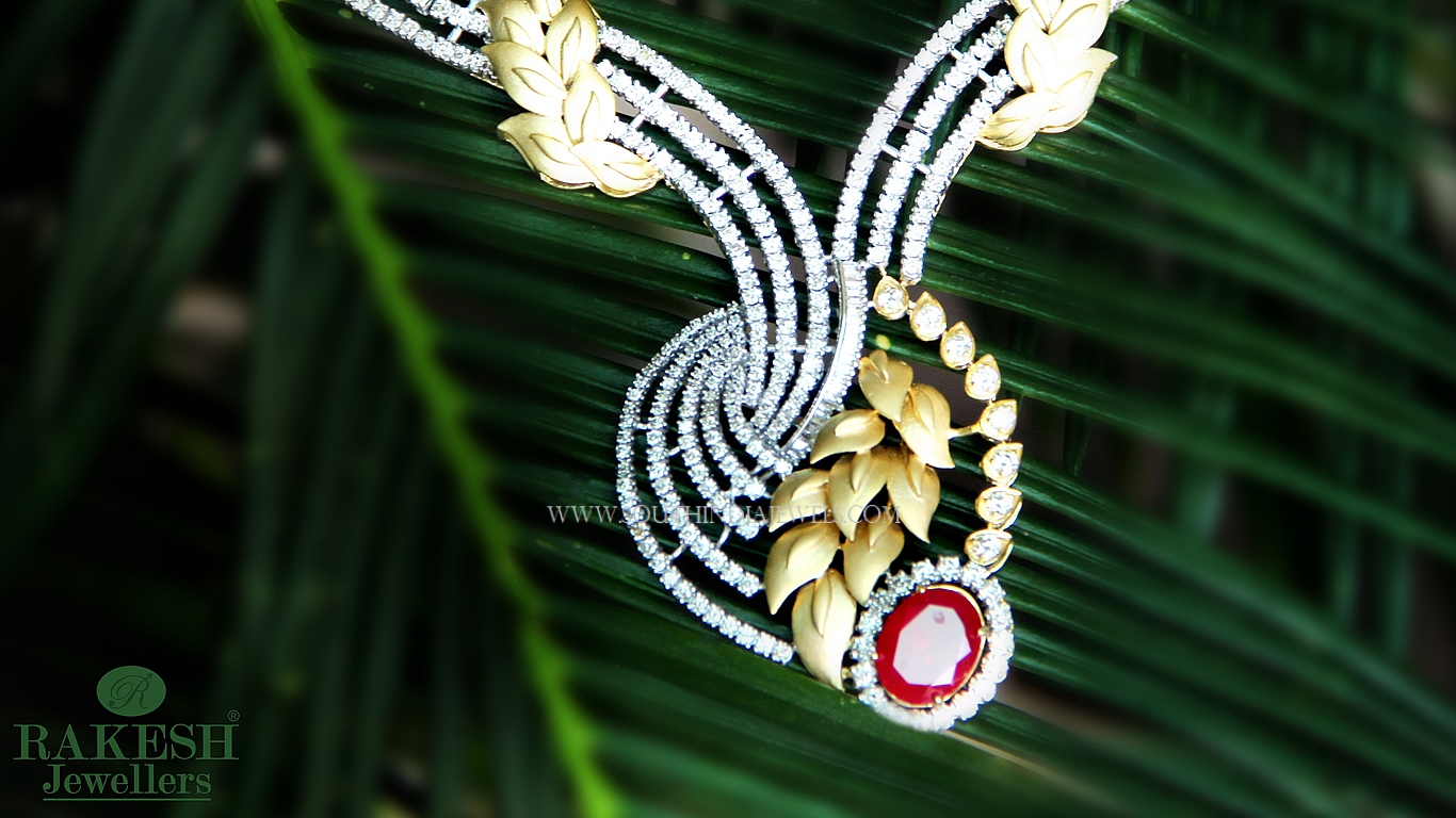 Designer Diamond Necklace From Rakesh Jewellers