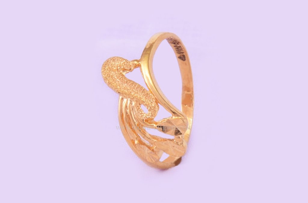 22K Simple Gold Ring Design 