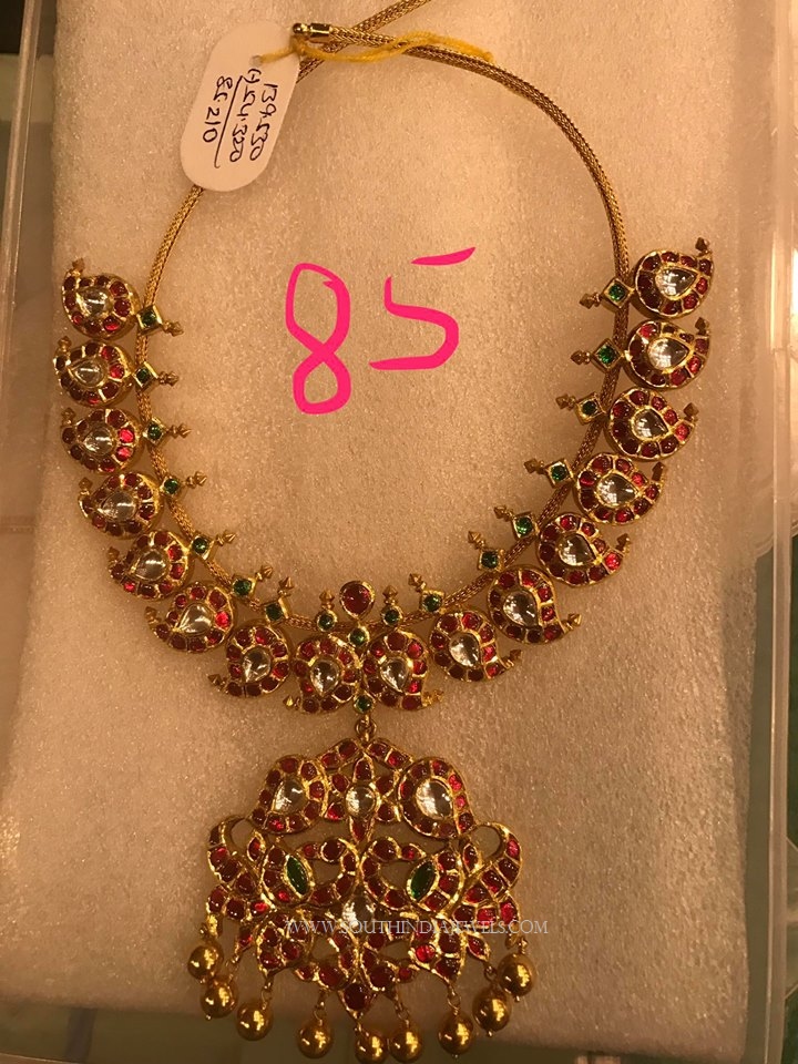 85 Grams Gold Antique Necklace 