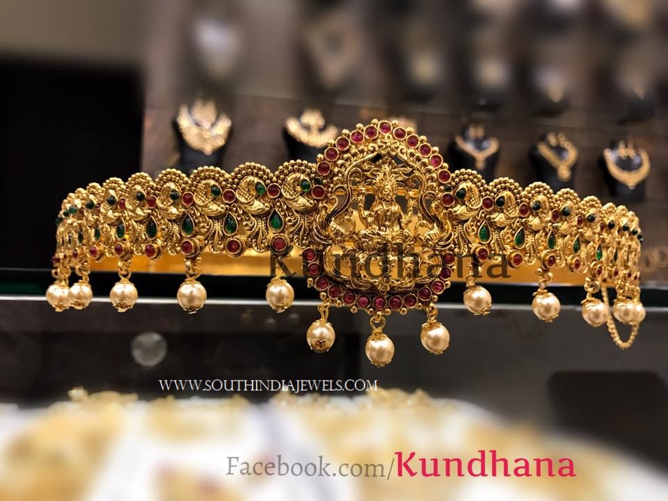 Gold Plated Ruby Emerald Vadanam