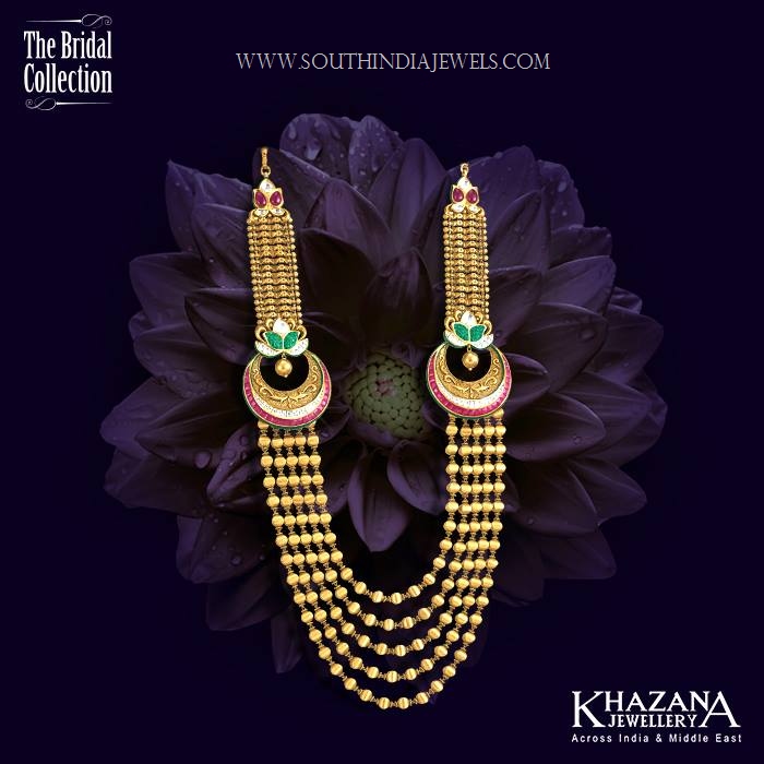  gold haram designs in khazana jewellery