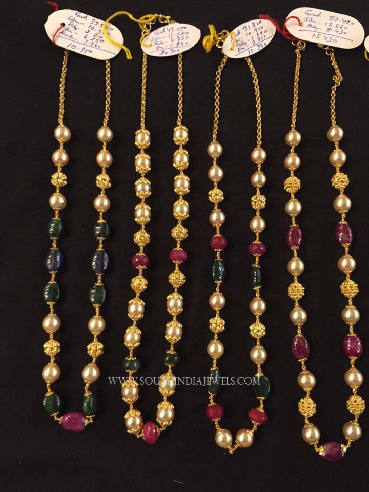 Gold Pearl Mala 2017 Collections
