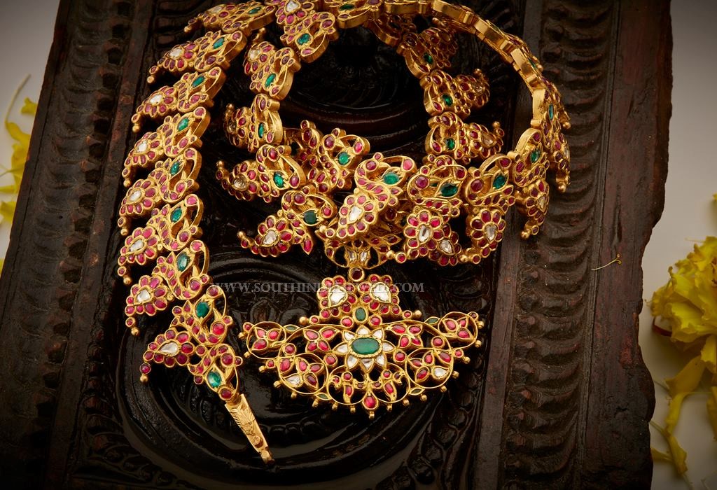 Gold Antique Mango Necklace From Aabushan Jewellery