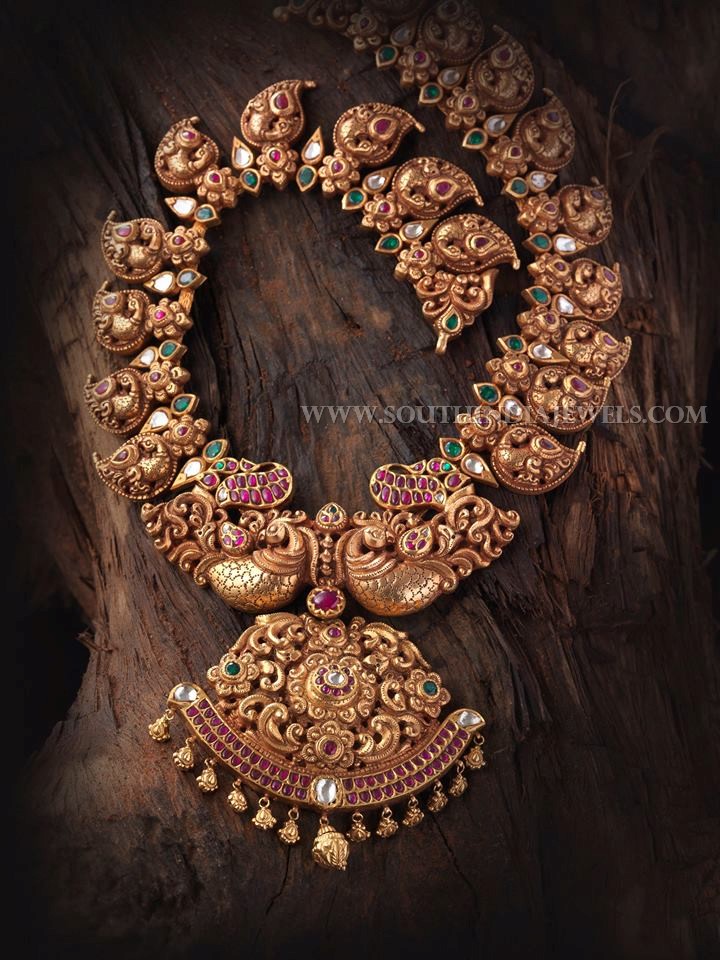 Gold Antique Mango Mala With Price Details