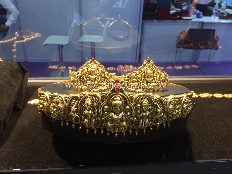 Gold Temple Vadanam and Armlet Set