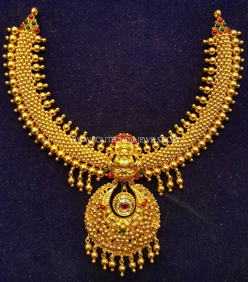 New Antique Necklace Model From S.K Jewels