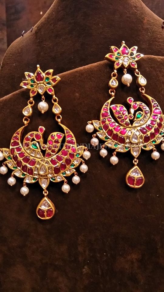 Beautiful Gold Antique Ruby Earrings