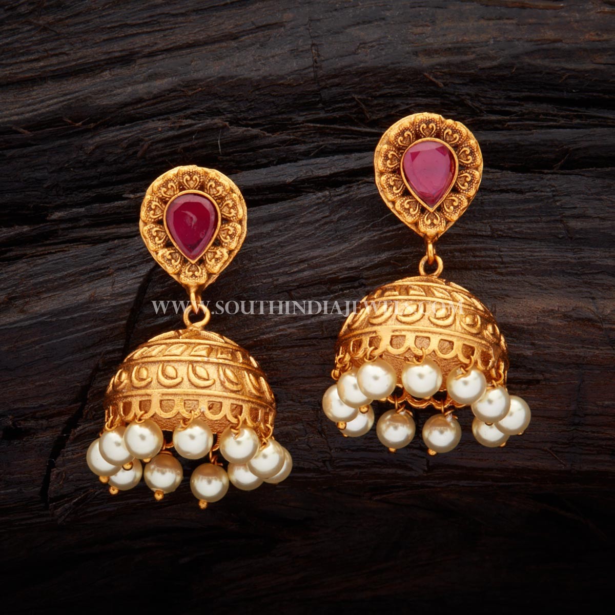 Antique Ruby Earrings From Kusha Fashion Jewellery