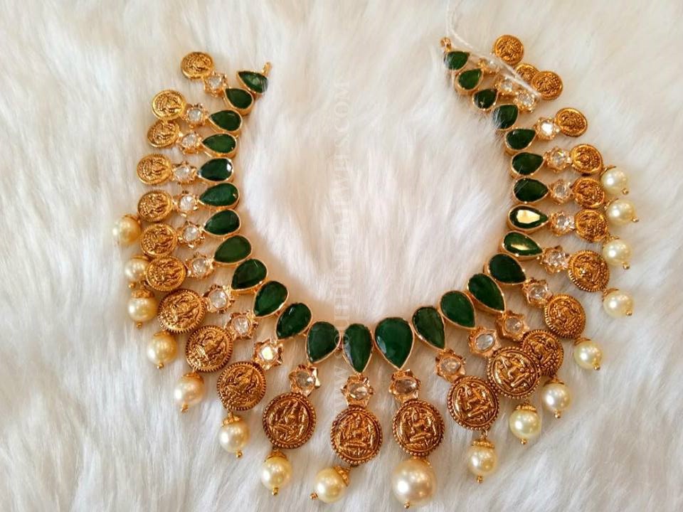 Gold Emerald Necklace From Mor Jewellers