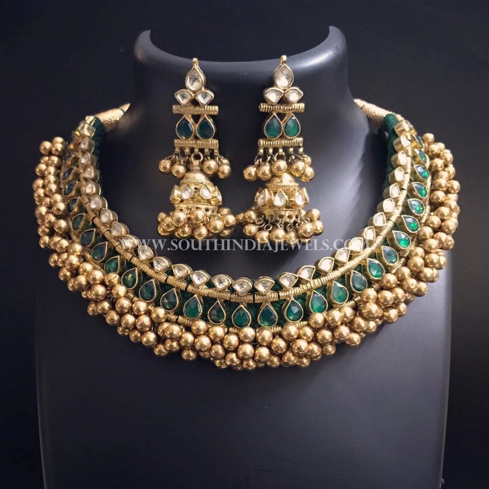 Gold Antique Tussi Necklace