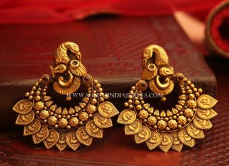 Antique Earrings Designs Page 2 Of 7 South India Jewels Bold Antique Earrings From Manubhai Jewellers