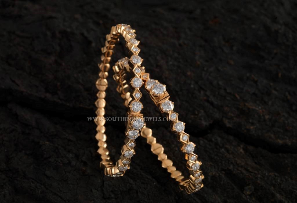 Single Line Diamond Bangle From Aabushan Jewellery