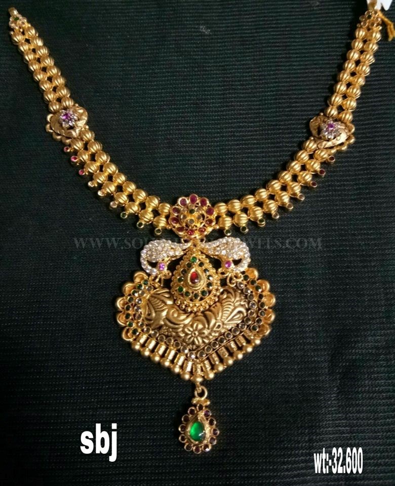 Simple 22K Gold Necklace From Sri Balaji Jewellers