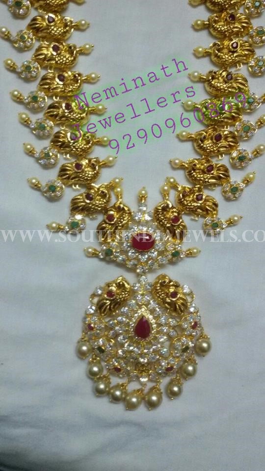 Gold Pachi Necklace From Neminath Jewellers