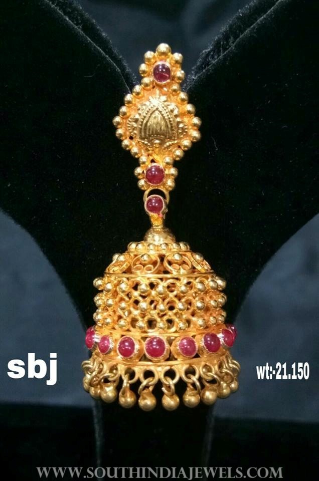 Gold Jhumki From Sri Balaji Jewellers