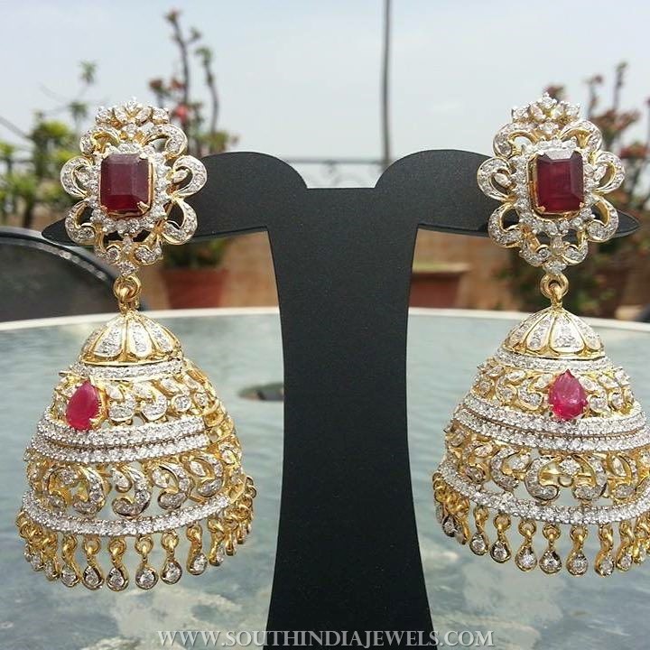 Diamond Jhumka From Manjula Jewellers
