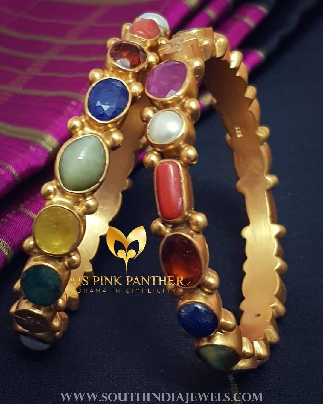 Gorgeous Navarathna Bangles From Ms Pink Panther
