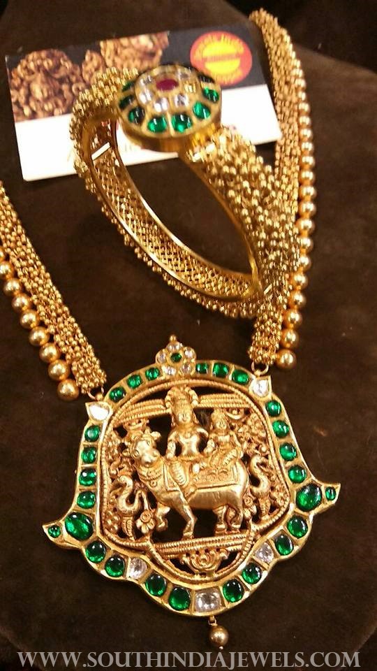 gold antique emerald temple jewellery jewels india antique shopee