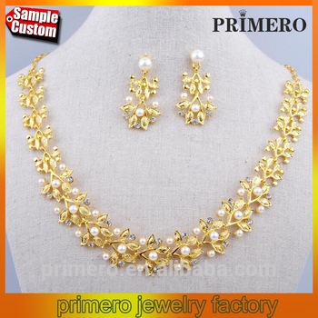 Gold pearl necklace set P.Satyanarayan & Sons Jewellers