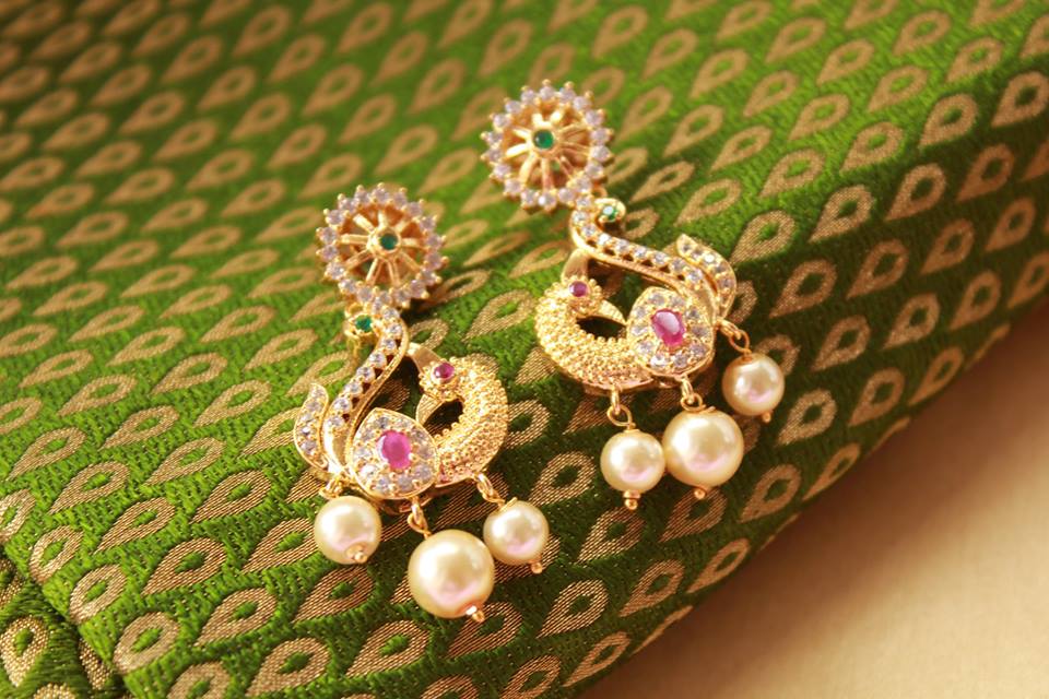 Cute Peacock Earring From Magha Store