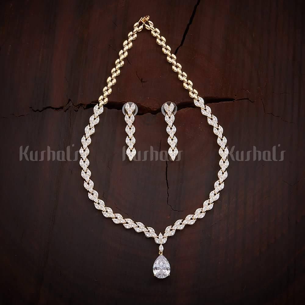 Designer Necklace Set From Kushals Fashion Jewellery