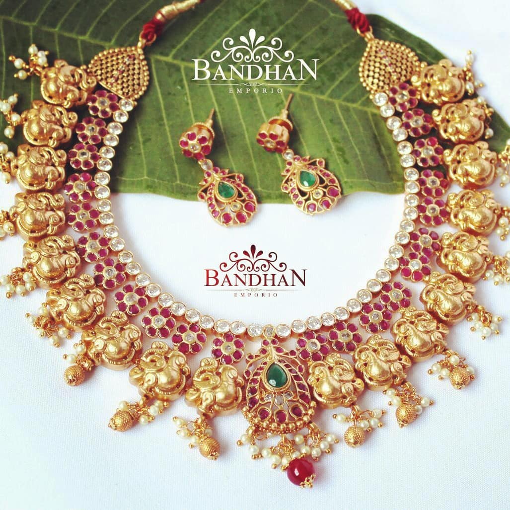 Silver Gold Plated Necklace from Bandhan