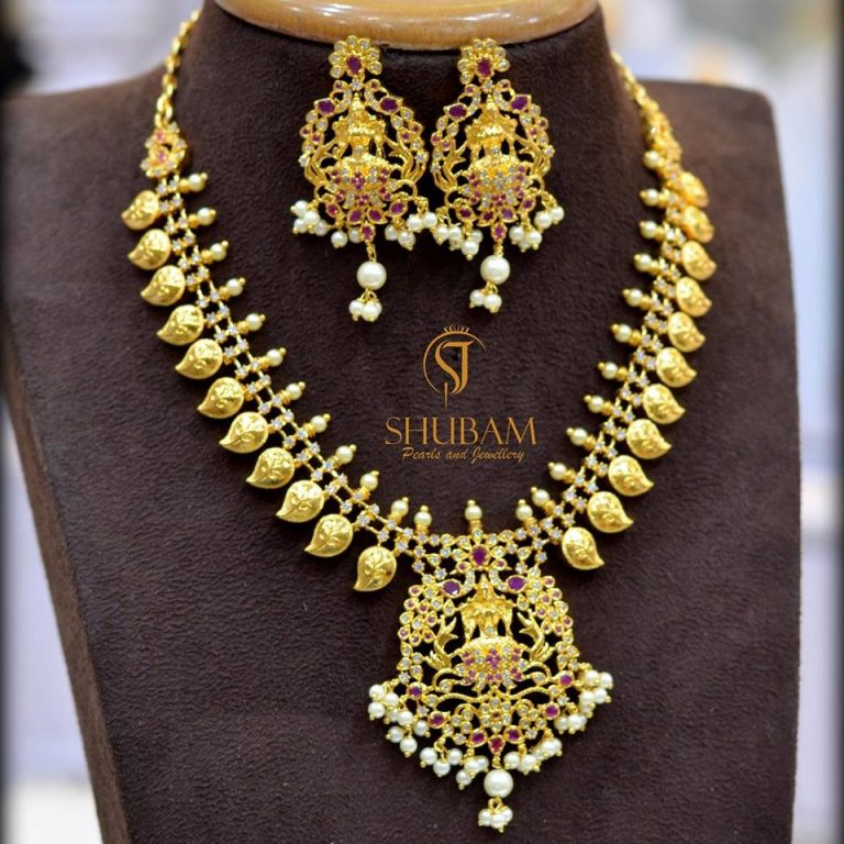 Simple Mango Necklace From Shubam Pearls And Jewellery South India Jewels