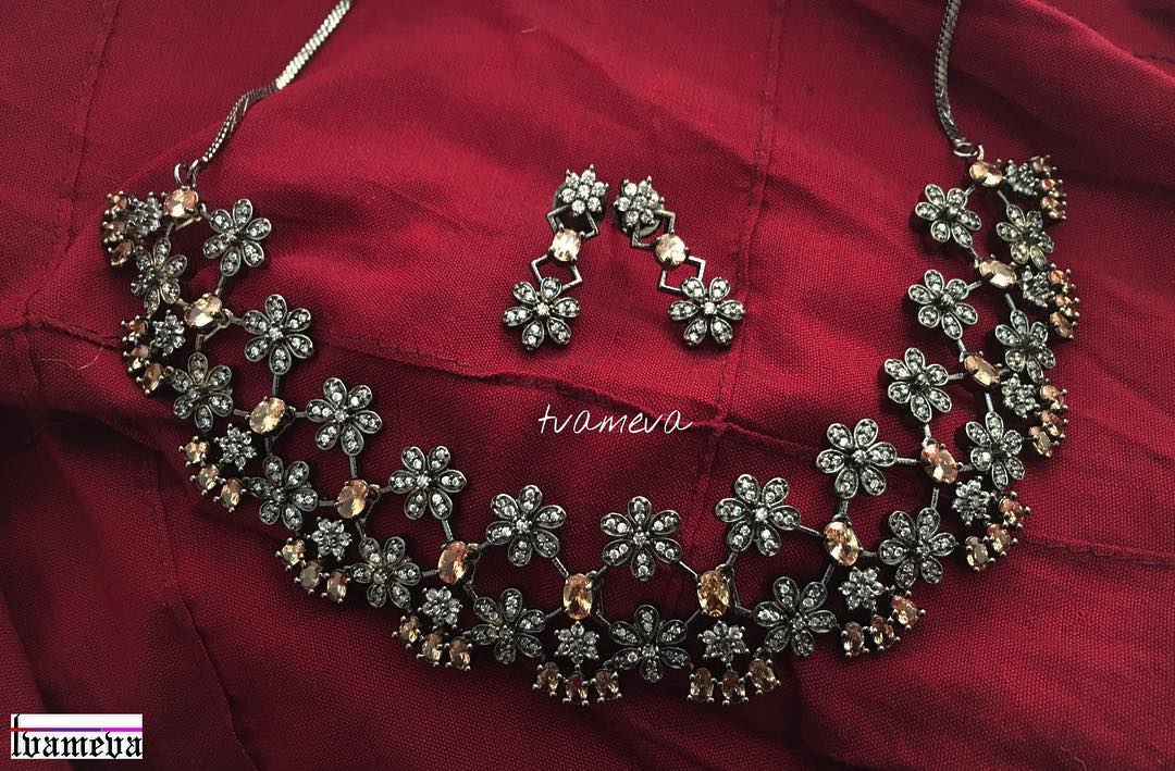 Stunning Stone Necklace Set From Tvameva