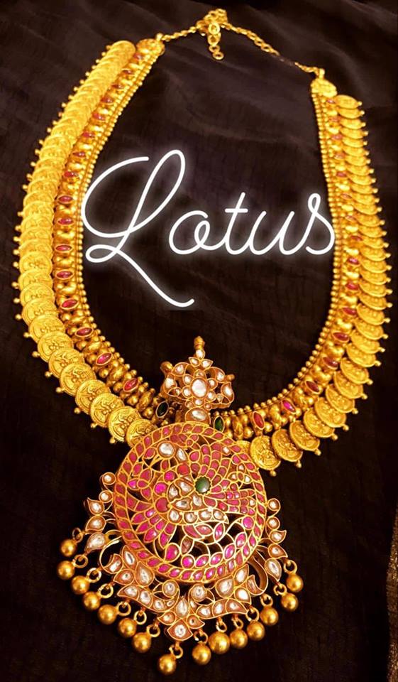 Evergreen Lakshmi Kasu Malai From Lotus Silver Jewellery